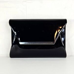 Kelly & Katie Patent Leather Clutch Purse  Party Bag Black Bridal Envelope Bag